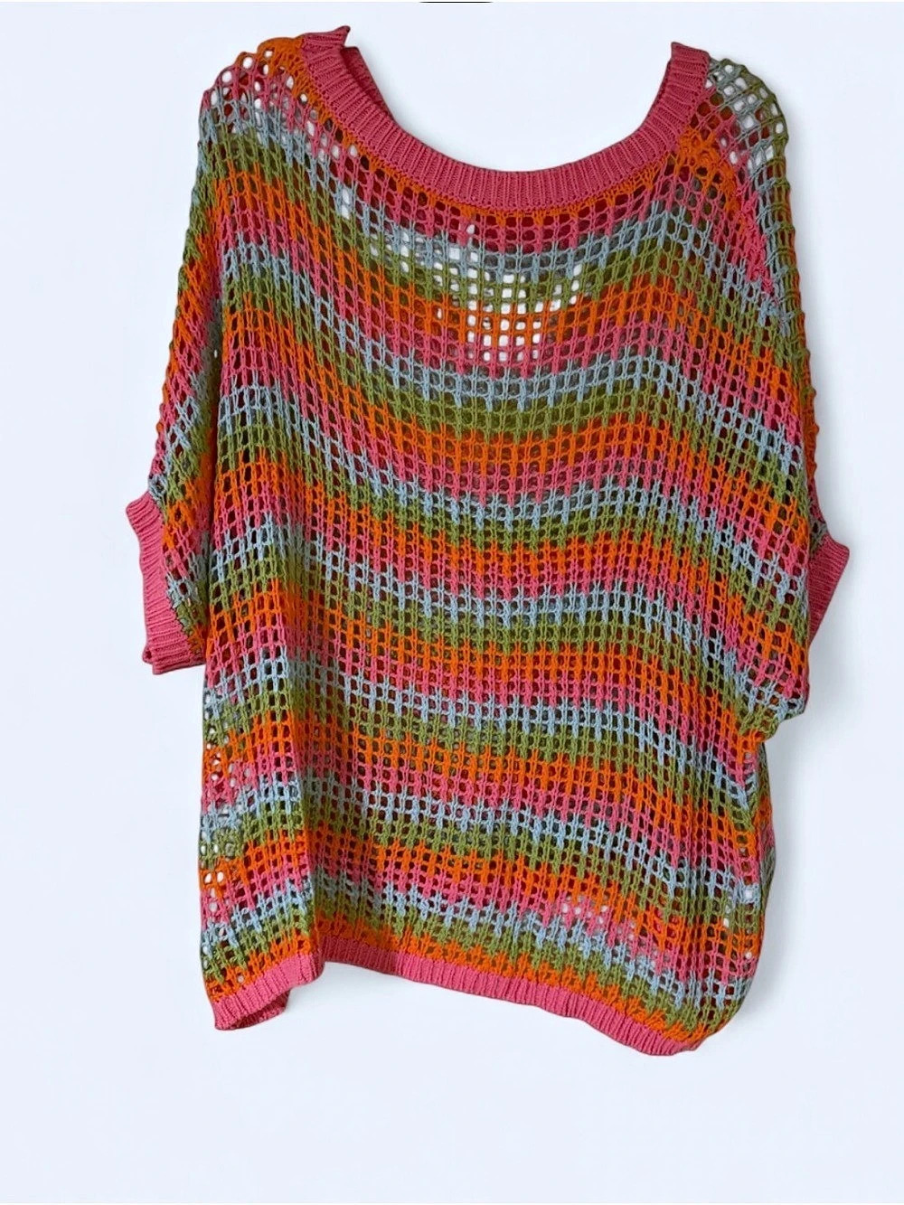 DOKOTOO Multicolor Open Knit Sweater Like New